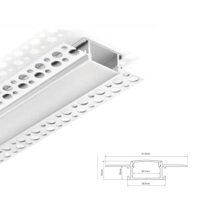 Chine Profil d'aluminium à LED incrusté sans garniture de 29*14 mm pour plafond en carton de plâtre à vendre