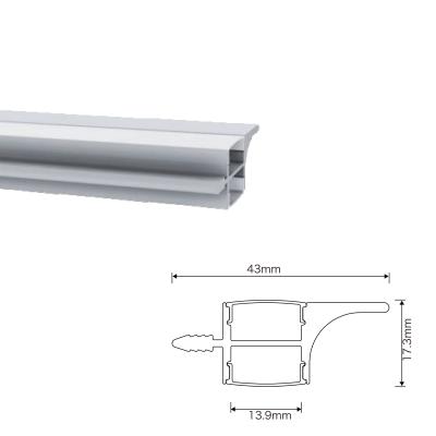 China 43*18mm Indoor Led Linear Lighting 3M Architecture Led Aluminum Profile for sale