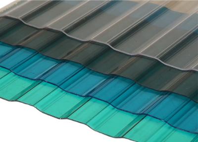 China Tejas de tejado transparentes inofensivas del invernadero, hoja acanalada a prueba de explosiones del tejado en venta