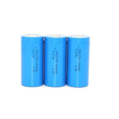 China 32700 Lithium Iron Phosphate Battery Cell 3.2V 6000mAh  LiFePO4 3C Discharge for sale