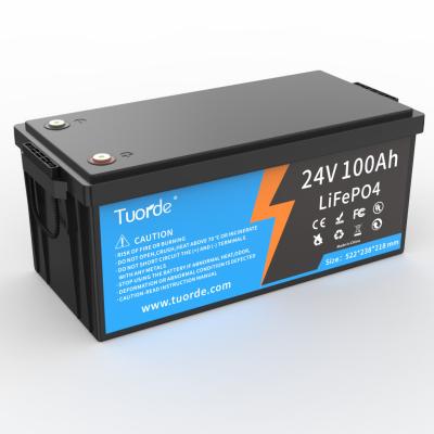 China 24V 25.6V 100Ah Rechargeable Lithium Deep Cycle Battery lead acid replacement battery for sale