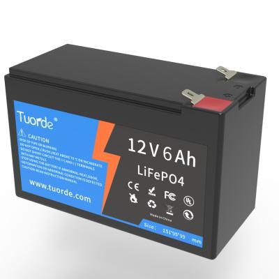 China Personalisierte Lifepo4-Tiefe Zyklusbatterie, 12V 6Ah AGV Lifepo4-Batterie zu verkaufen