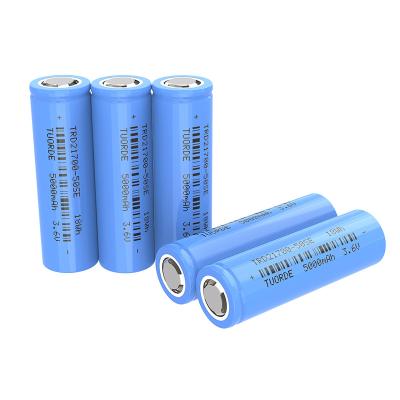 China Electric Tools Lithium Ion Battery Cell UN38.3 21700 5000mAh High Capacity 7C Discharge for sale