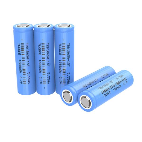 Quality 18650 High Discharge Lithium Battery Cell 3.7V 1500mah Rechargeable Cylindrical for sale
