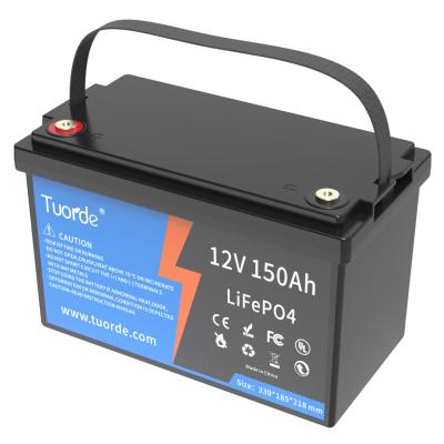 China Lead Acid Replacement Batteries 12V 150Ah Lifepo4 Deep Cycle E-RICKSHAW battery Solar battery for sale