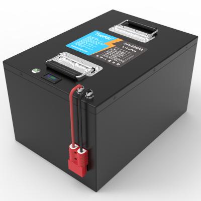 China LiFePO4 Baterías de litio personalizadas 24V 200Ah 3500 veces Vida útil del ciclo ISO9001 en venta