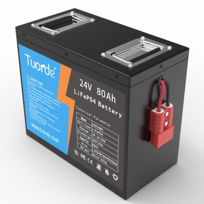 China ISO9001 Batería de iones de litio LiFePo4 24V 80Ah AGV RGV Fuente de alimentación del robot en venta