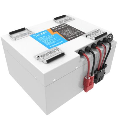 China 200A paquetes de baterías de litio personalizados LiFePO4 24V 200Ah para carretillas elevadoras de tractor en venta