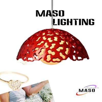 China Indoor Lighting Accessory Peanut Print Resin Pendant Lamp Fittings 39*20cm for Bar for sale