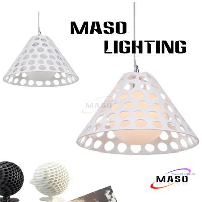 China Maso Modern White Cantin Indoor Decoration Resin pendant lights MS-P1018 LED 3W 5W bulb for sale