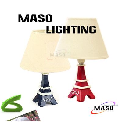 China MASO LED Resin Toy Table Lamp Paris Tower Stand Black and White Color MS-T4001 E14 Base for sale