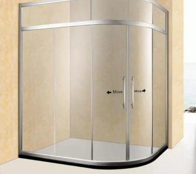 China Curved Shower Tempered Glass 8mm Solid Anti Glare Coating SGS for sale