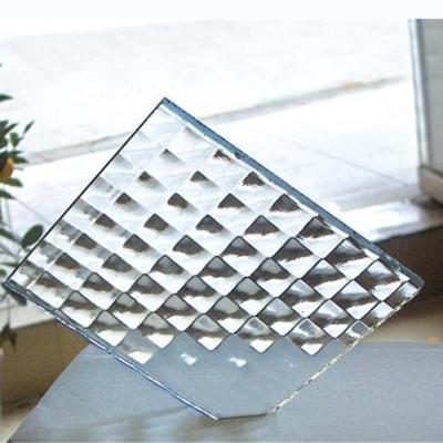 China Square Tempered Patterned Glass Customized For Window Furniture for sale