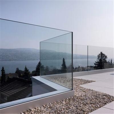 China Projetos de cerco do balcão moderno Sem moldura de Front Porch Building Tempered Glass à venda