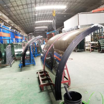 China Custom Building Low Iron Hot Bent Glass Tempered For Project for sale