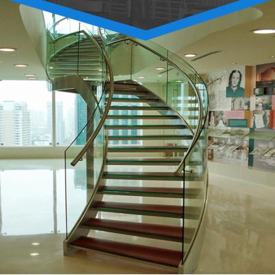 China Curved Glass Panel Stainless Steel Upright With Glass Clamps for sale