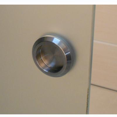 China Sliding Tempered Glass Door With CNC Extra Polished Round Hole for sale