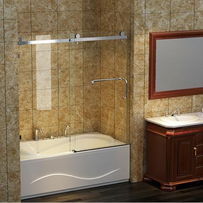 China Dual Sliding Clear Tempered Glass Bathroom Shower Screen Door Cabinet for sale