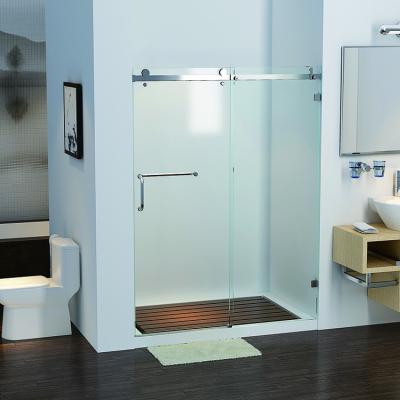 China 10mm Tempered Sliding Glass Shower Screen With Stainless Steel Orb Rail System for sale