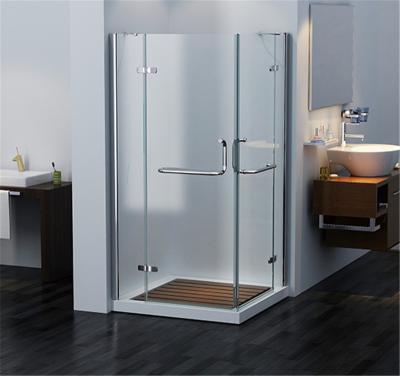 China Customized Tempered Glass Shower Enclosure 921L Square Swing Shower Door for sale