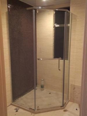China Enclose Pivot Walk In Tempered Glass Shower Enclosure 8mm Glass Shower Cabin for sale