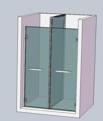 China Customized Tempered Glass Shower Enclosure Black Tempered Glass With Hinge for sale