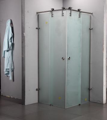 China OEM entero de cristal moderado portátil interior del sitio del vidrio de la ducha de la puerta deslizante en venta