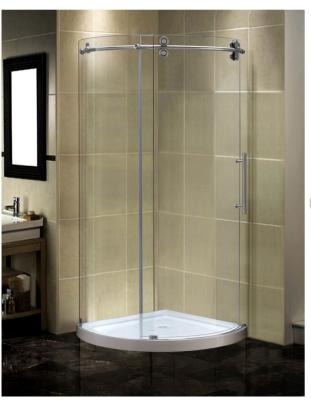 China Stainless Steel Frameless Tempered Glass Shower Enclosure Sliding For Shower Room for sale