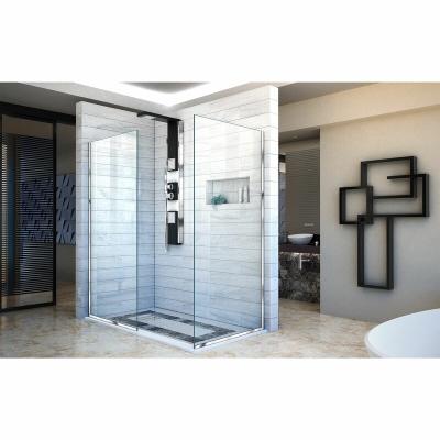 China U Channel Walk In Glass Shower Room Fixed Glass Panel Frameless for sale