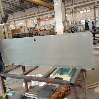 China Porta de vidro de balanço moderada gravada ácida personalizada do vidro 8-12mm Thk do chuveiro de Frost à venda