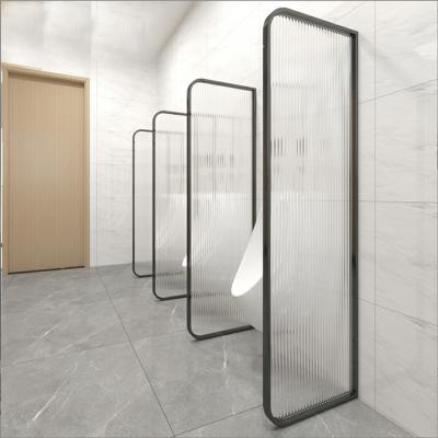 China 6mm 8mm Tempered Rainbow Patterned Glass Partition For Bathroom Washroom for sale