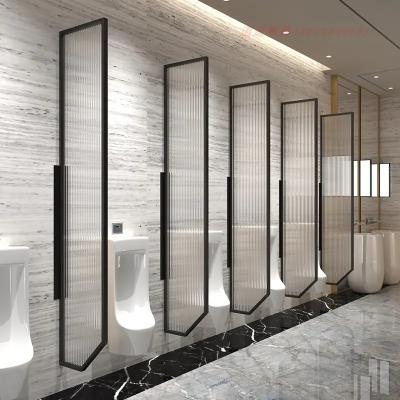 China Public Tempered Glass Urinal Screen Partition Cubicle Toilet WC Divider Board for sale