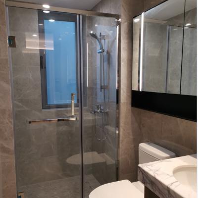 China SGCC Tempered Glass Shower Enclosure Stainless Steel Hinged Swinging Shower Doors for sale