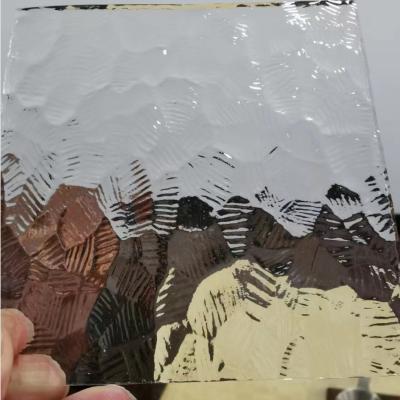 China Customized Decorative Building Glass Low Iron Ultra Tempered Figured Oceanic Pattern Glass for sale