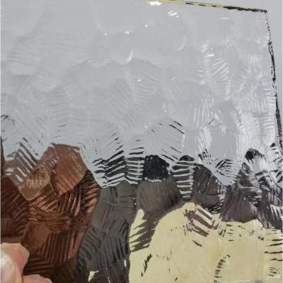 China Customized Patterned Tempered Glass Decorative Architectural Embossed Pattern Glass for sale