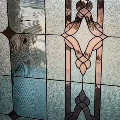 Κίνα Χρησιμοποιήστε χρωματιστή τέχνη Γυαλισμένο γυαλί εισάγει διακοσμητική πόρτα γυαλί εκκλησία πολύχρωμο παράθυρο γυαλί Tiff πόρτα προς πώληση