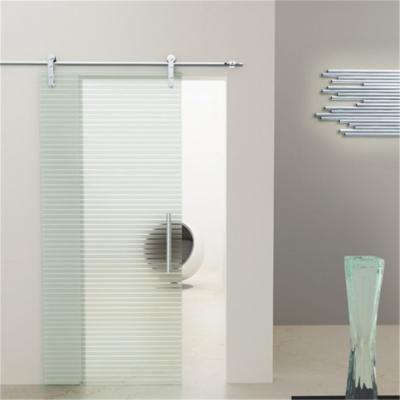 China Customized Tempered Glass Door 12mm Thickness With Stainless Steel Handle for sale