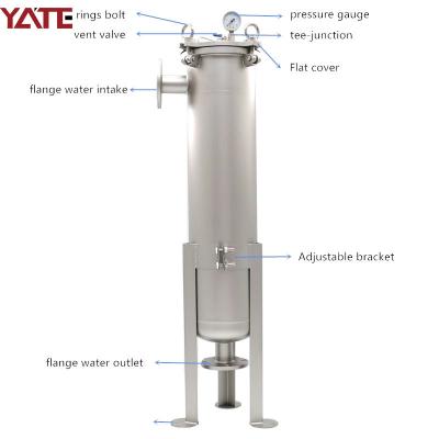 China Food Grade Stainless Steel Sanitary Bag Filter Housing For Liquid for sale