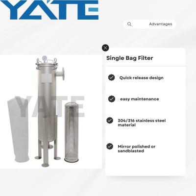China Alta pressão sanitária da máquina do alojamento de filtro do saco da água única para o líquido à venda