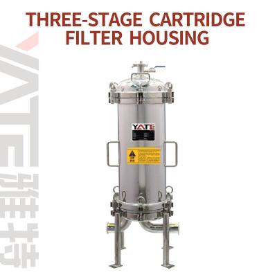 China Filterbehuizing van roestvrijstalen cartridge met PP-gepleteerde filterelementen Te koop