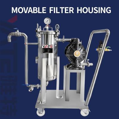 China Bag Filter Housing Design Pressure 1.6 Mpa Bottom Drain With Ball Valve Or Customized for sale