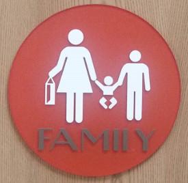 China UV Printed Text Braille Toilet Signs 1/4