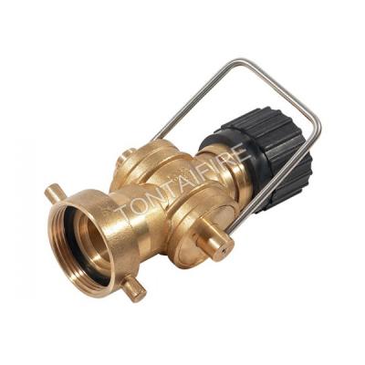 China 2.5 inch 3 position nozzles with NST adaptor in brass material for firefighting for sale