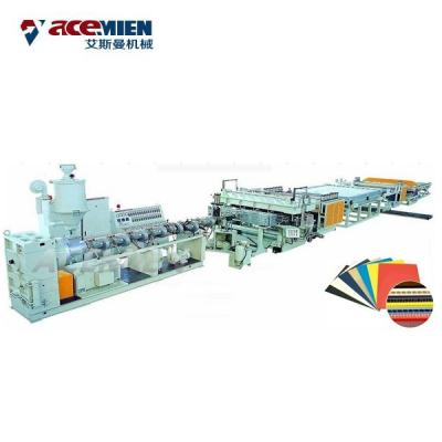 China Corflute Correx Sheet Plate Extrusion Line PP PE PC Hollow Board Automatic for sale