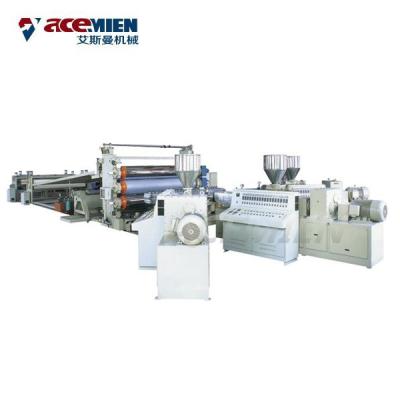 China Automatic SPC Flooring Machine Stone Plastic PVC Click Sheet Thickness 2-8mm for sale