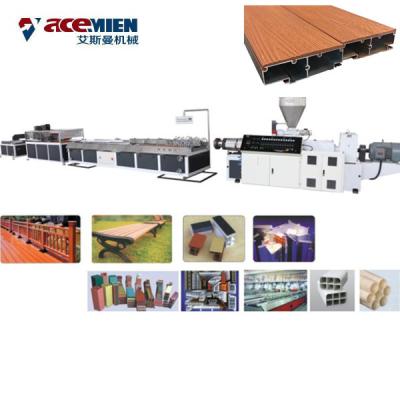 China Plastic Profile WPC Extrusion Machine , PVC Wood Tile Die Extrusion Line for sale
