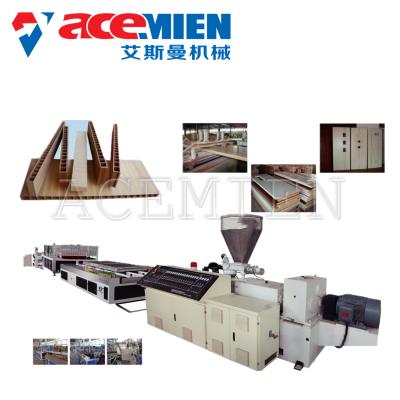 China PVC Door WPC Profile Production Line , WPC Extrusion Line 380V 50HZ 3Phase for sale