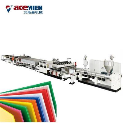 China PE PP Hollow Sheet Extrusion Line Plastic Hollow Grid Plate PC PE Extrusion Machine for sale