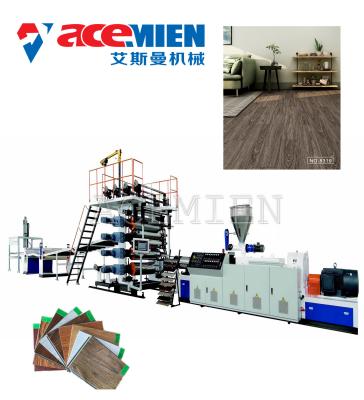 China High Output Plastic Floor Tile Machine , Floor Tiles Making Machine Click Vinyl for sale