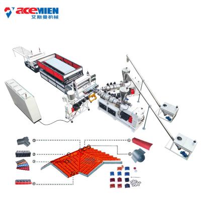 中国 Longlasting Plastic Reusable PVC Roofing Tile Sheet Production Making Machine 販売のため